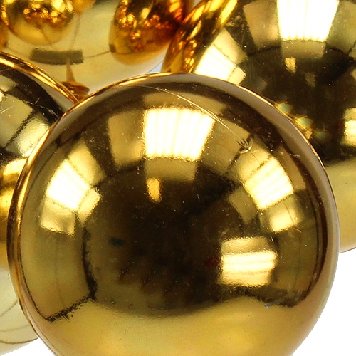 Floristik24 Bola navideña en palo Ø6cm oro 12ud