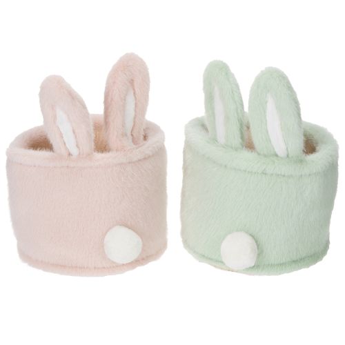 Cestas de almacenamiento con forma de conejito de Pascua para decoración de habitaciones infantiles y salas de estar, 18 cm, 2 piezas