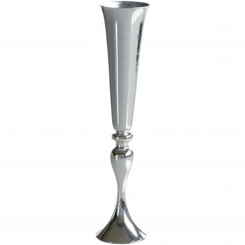Florero de copa plateado Ø15cm H75cm