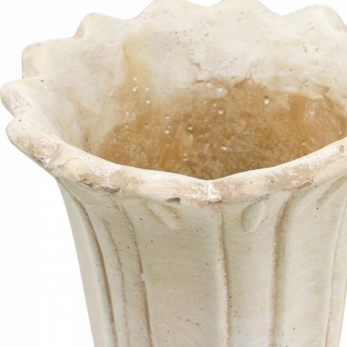 Floristik24 Jardinera, copa tulipán, copa decorativa, ánfora para plantar Ø14.5cm H25.5cm