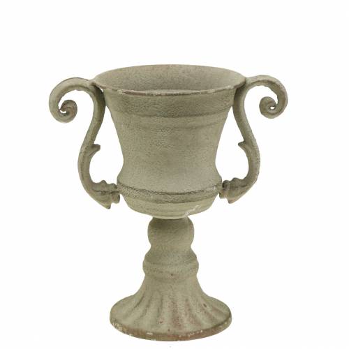 Floristik24 Cuenco gris Ø11cm H19cm