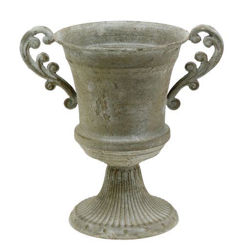 Taza antigua gris Ø16,8cm H24,8cm