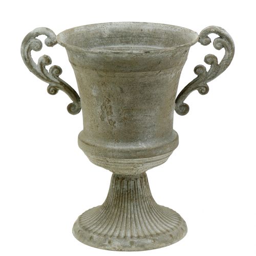 Floristik24 Taza Antique Gris Ø16.8cm H24.8cm