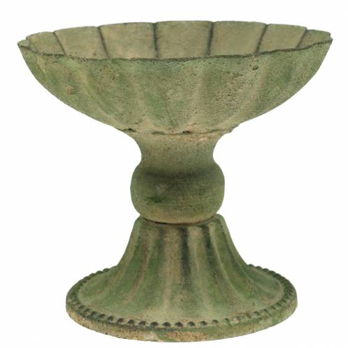 Floristik24 Cuenco para taza verde antiguo Ø13cm H11.5cm