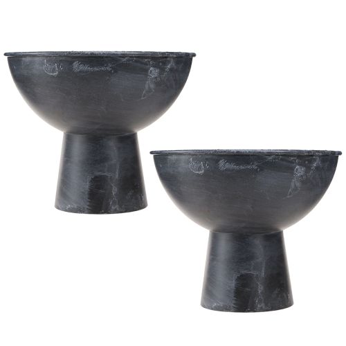 Artículo Cuenco de metal para plantas antracita Ø20,5cm 2ud