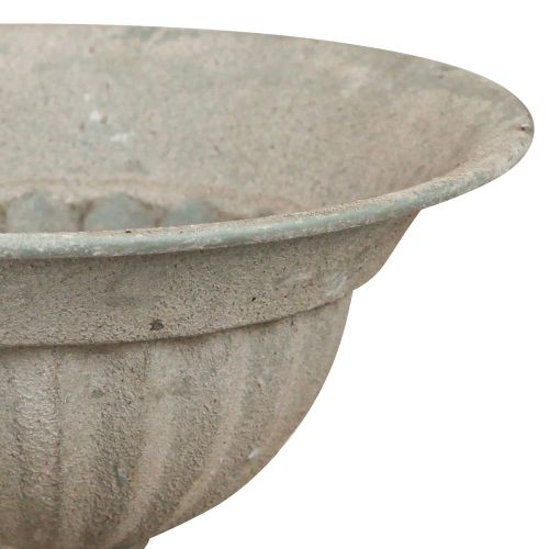 Artículo Cuenco con base de metal gris vintage Ø16cm H14,5cm