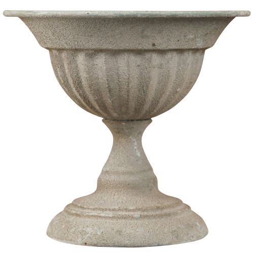 Artículo Cuenco con base de metal gris vintage Ø16cm H14,5cm