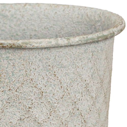 Artículo Jarrón de copa de metal vintage en gris Ø10cm H24cm