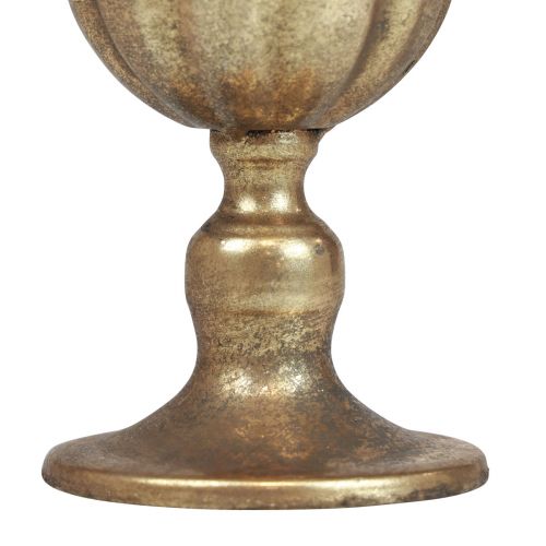 Floristik24 Taza jarrón decoración taza copa de metal oro antiguo Ø13cm H15.5cm