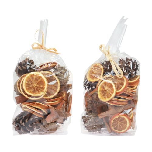 Floristik24 Popurrí conos navideños rodajas de naranja canela madera 150g