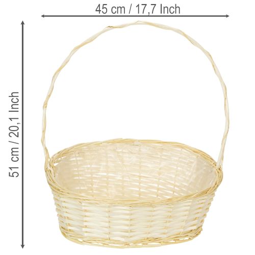 Cesta de regalo, cesta de mimbre, 44 cm x 36 cm | Floristik24.es