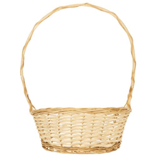 Cesta de regalo de aproximadamente 30 cm x 23 cm, de color claro. | Floristik24.es