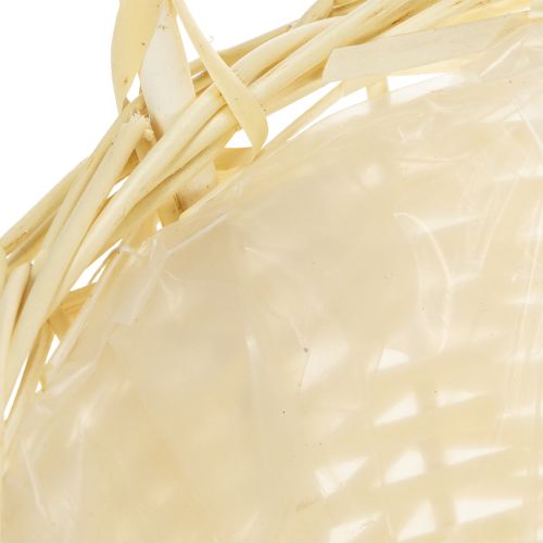 Cesta de regalo de aproximadamente 38 cm x 27 cm, de color claro. | Floristik24.es