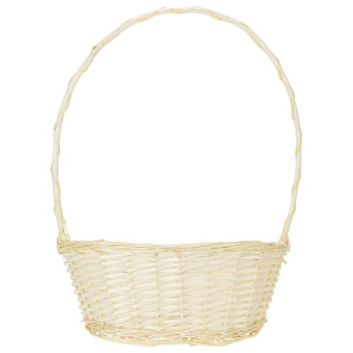 Cesta de regalo de aproximadamente 38 cm x 27 cm, de color claro. | Floristik24.es
