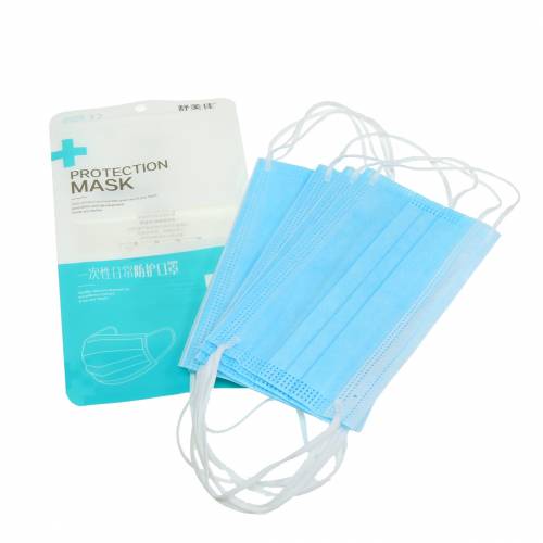 Floristik24 Mascarilla desechable, mascarilla, mascarilla bucal, 3 capas, azul claro, 10 piezas