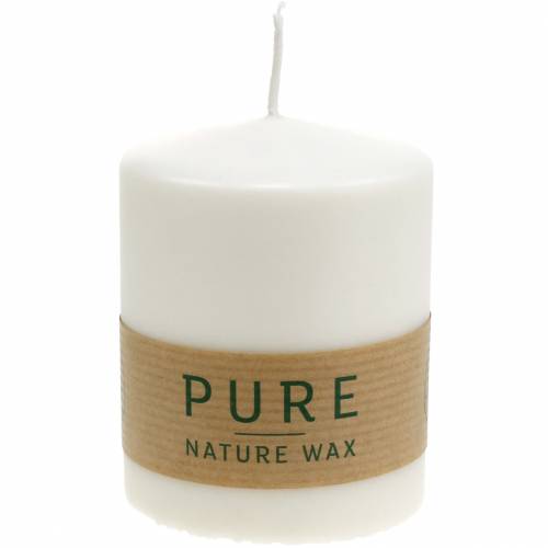 Artículo Vela pilar PURE Nature, vela natural sostenible a base de estearina y cera de colza 90/70mm