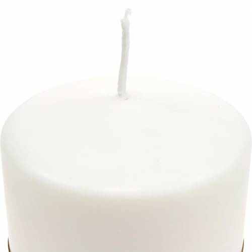 Artículo Vela de pilar PURE Nature, vela natural sostenible hecha de estearina y cera de colza 90/70mm