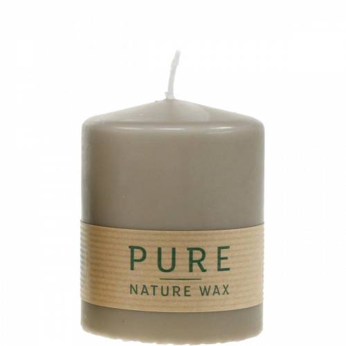Artículo Vela de pilar pura marrón 90/70 vela sostenible estearina y cera natural de colza
