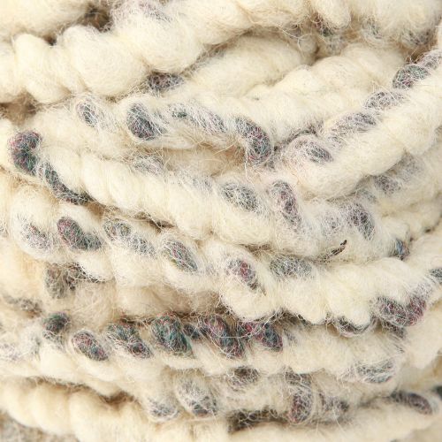 Artículo Cordón RAW de lana de oveja y yute fieltro blanco gris 10m