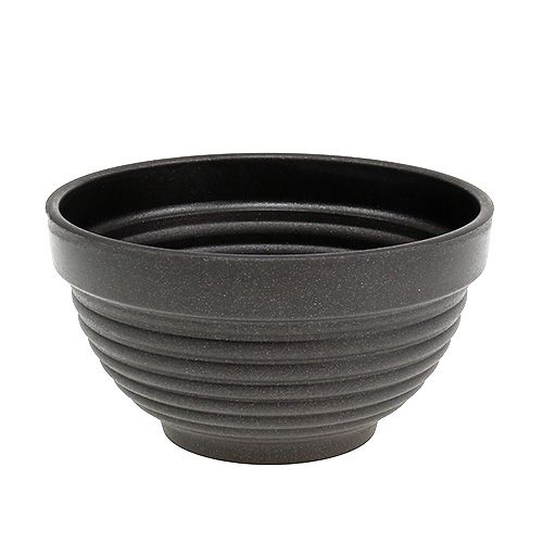 Floristik24 Cuenco R de plástico antracita Ø13cm, 10 piezas