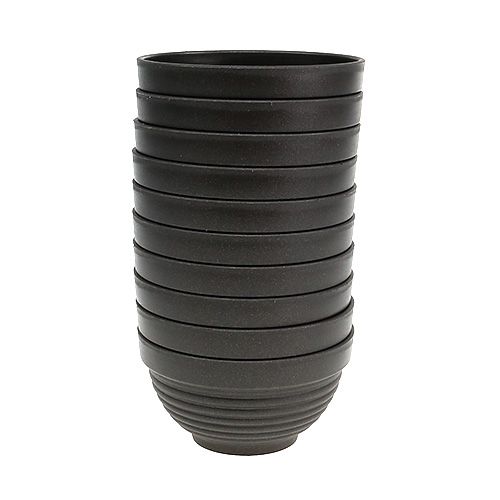 Artículo Cuenco R de plástico antracita Ø13cm, 10 piezas