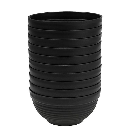 Artículo Cuenco R de plástico antracita 19 cm, 10 unidades