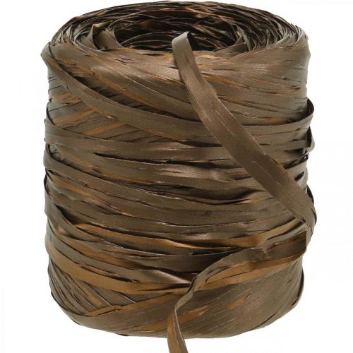 Floristik24 Cinta de rafia marrón bicolor cinta regalo cinta decorativa 200m