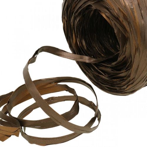 Artículo Cinta de rafia marrón bicolor cinta regalo cinta decorativa 200m