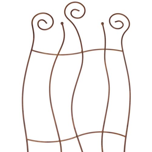 Enrejado de jardín metálico con diseño curvo para plantas trepadoras, 110cm