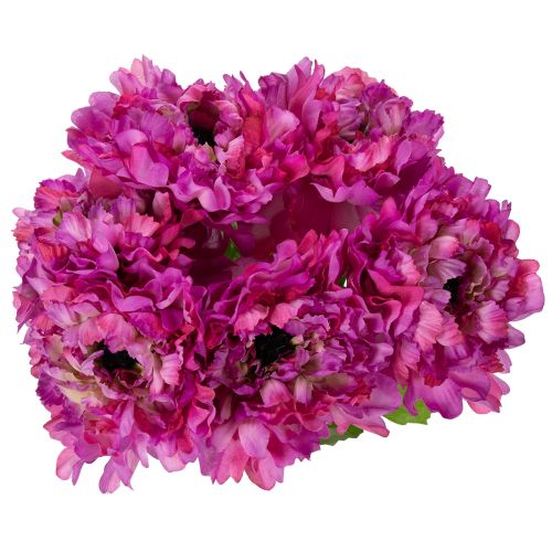 Artículo Flor de ranúnculo artificial, réplica detallada para decoración de sala de estar y oficina, 55 cm, 6 piezas