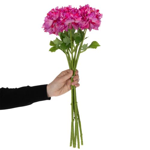 Artículo Flor de ranúnculo artificial, réplica detallada para decoración de sala de estar y oficina, 55 cm, 6 piezas