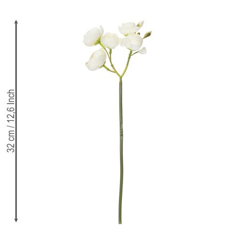 Artículo Ramo de ranúnculos artificiales, decoración floral de larga duración para primavera, 32 cm, 5 piezas