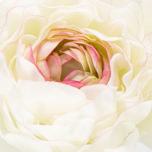 Artículo Ranúnculo artificial con delicadas flores para una decoración elegante y de fácil cuidado, 51 cm, 3 piezas.