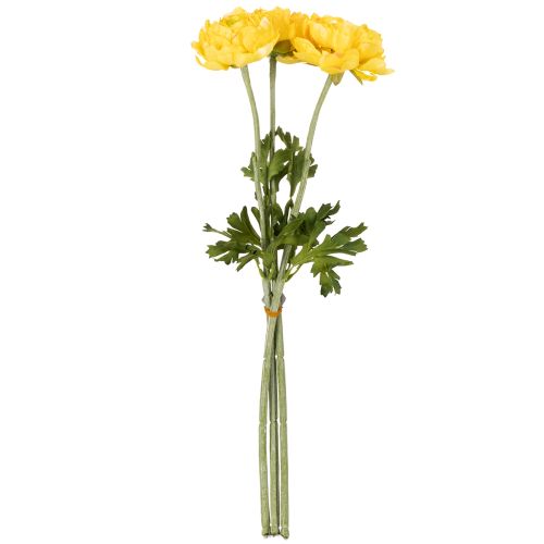 Artículo Ranúnculo artificial como flor individual para una decoración elegante y de bajo mantenimiento, 51 cm, 3 piezas