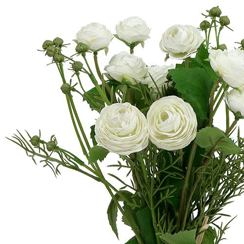 Floristik24 Ramo de ranunculus blanco 42cm