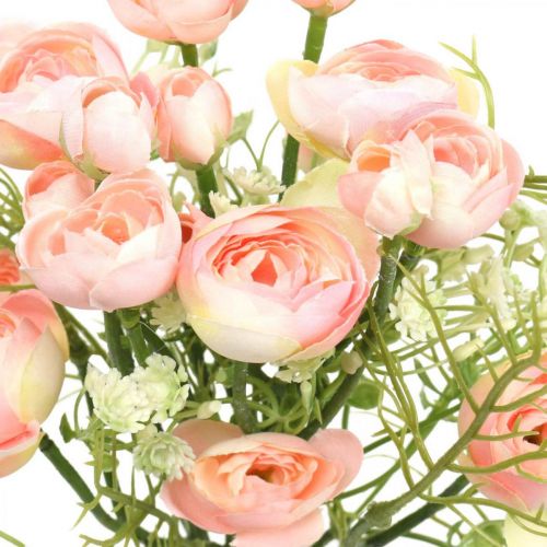 Artículo Ramo de ranúnculos artificiales Decoración de flores Flores de seda Rosa L37cm