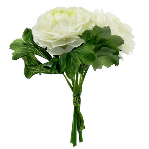 Floristik24 Ramo Ranunculus blanco L18cm