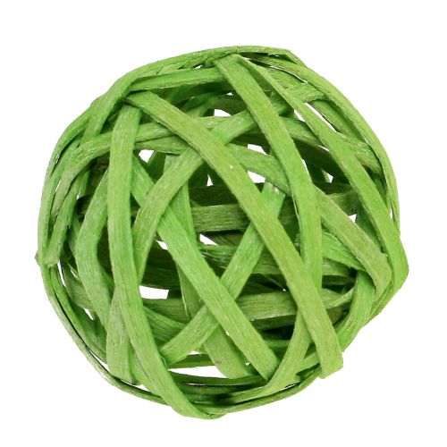 Floristik24 Rattan Ball Spring Green Ø4cm 12pcs