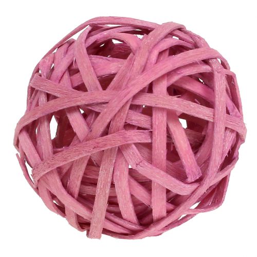 Floristik24 Rattanball Rosa Ø4cm 12pcs