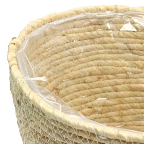 Floristik24 Cesta para plantas rattan natural Ø26/22/16cm 3pcs