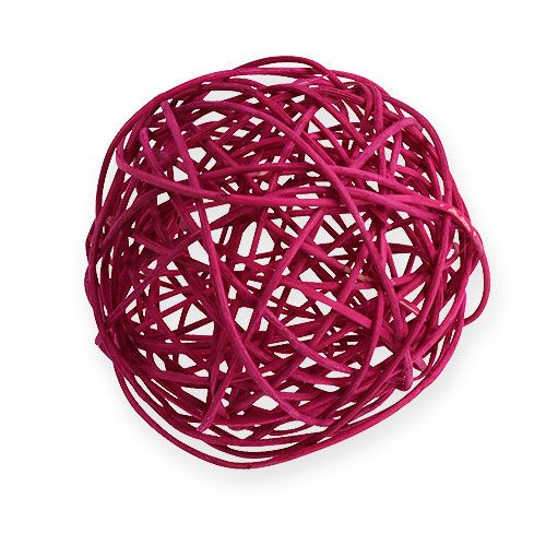 Floristik24 Bola de ratán Ø10cm Fucsia 10pcs