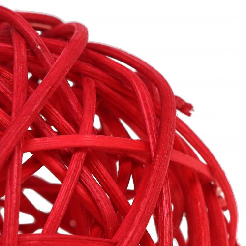 Floristik24 Bola de ratán roja Ø7.5cm 15pcs