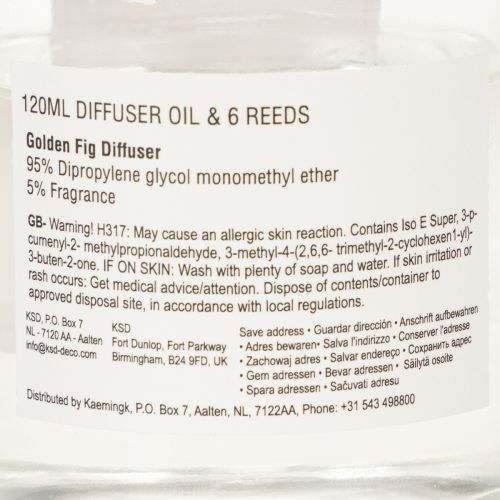 Artículo Difusor de fragancia de higo - Aroma duradero para un ambiente agradable - 120 ml