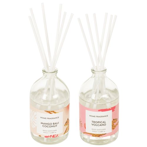 Difusor de fragancia de ambiente con exótico aroma a coco y mango para una frescura duradera en el hogar, 19 cm, 2 piezas