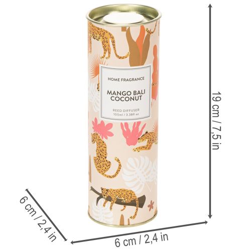 Artículo Difusor de fragancia de ambiente con exótico aroma a coco y mango para una frescura duradera en el hogar, 19 cm, 2 piezas