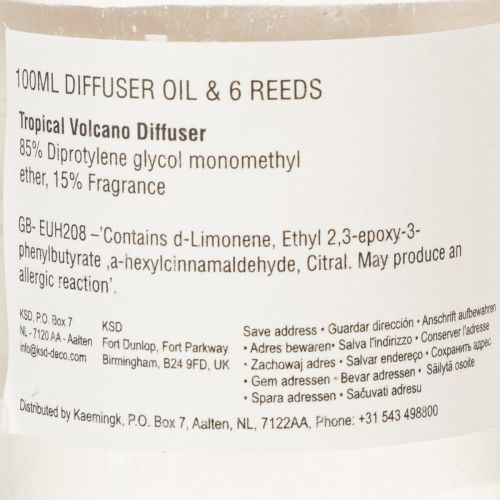 Artículo Difusor de fragancia de ambiente con exótico aroma a coco y mango para una frescura duradera en el hogar, 19 cm, 2 piezas