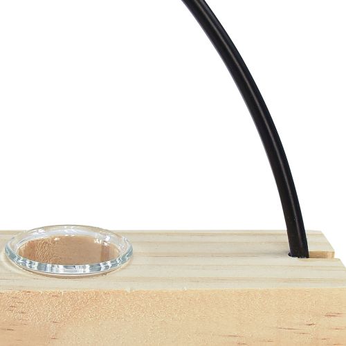 Artículo Tubo de ensayo jarrón decorativo anillo decorativo metal negro 29×4×29cm