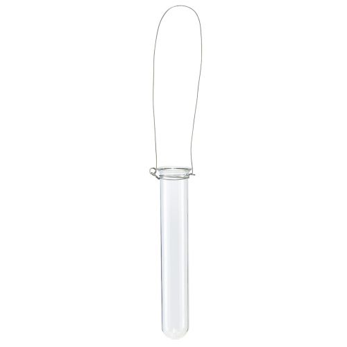 Tubo de ensayo de vidrio decorativo para colgar mini jarrón Ø2,4cm H22,5cm