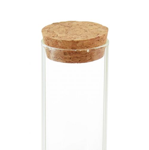 Artículo Jarrón decorativo tubo de ensayo con tapa de corcho Ø4cm H18cm 6 piezas