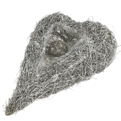 Corazón de vid para plantar blanco lavado 35cm x 23cm 1p | Floristik24.es